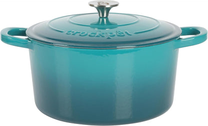 3 Quart Enameled Cast Iron Dutch Oven – Aqua - Curated Catalog Q9