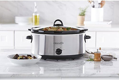 7 Quart Oval Manual Slow Cooker – Stainless Steel - Curated Catalog M6