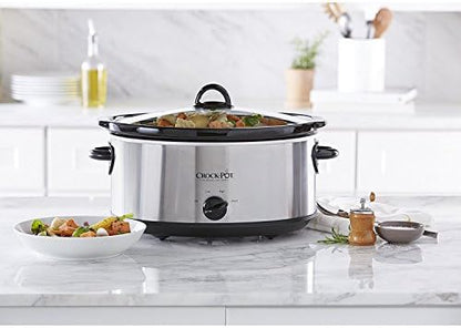 7 Quart Oval Manual Slow Cooker – Stainless Steel - Curated Catalog M6