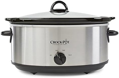 7 Quart Oval Manual Slow Cooker – Stainless Steel - Curated Catalog M6