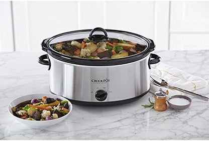 7 Quart Oval Manual Slow Cooker – Stainless Steel - Curated Catalog M6