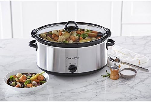 7 Quart Oval Manual Slow Cooker – Stainless Steel - Curated Catalog M6