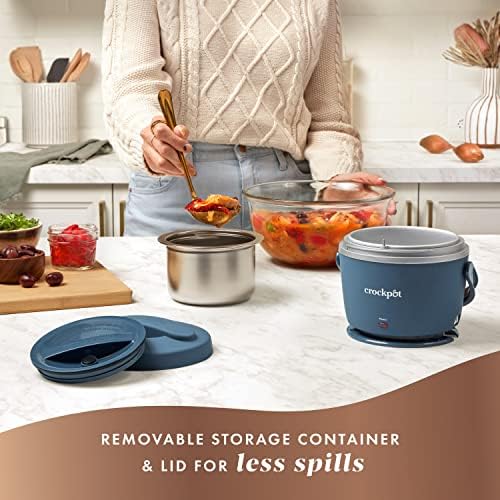Electric Lunch Box Food Warmer 20oz – Faded Blue - Curated Catalog B8