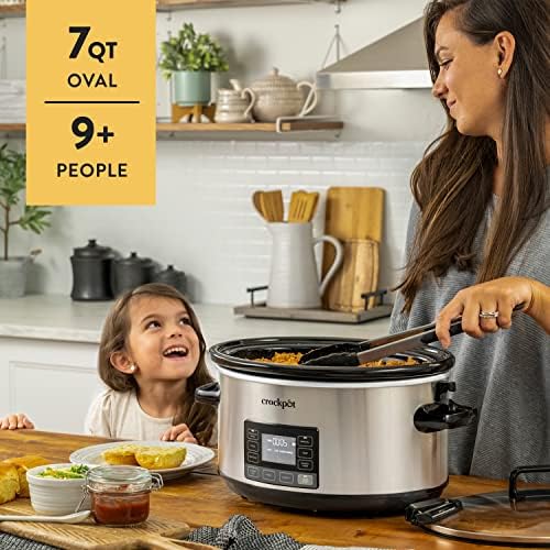7 Quart Portable Programmable Slow Cooker with Timer - Curated Catalog W6