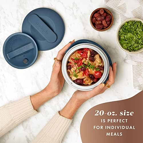 Electric Lunch Box Food Warmer 20oz – Faded Blue - Curated Catalog B8