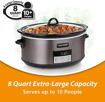 8 Quart Programmable Slow Cooker with Auto Warm - Curated Catalog G4