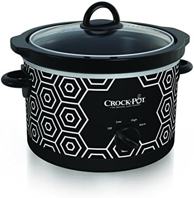 4.5 Quart Portable Slow Cooker – Black & White - Curated Catalog A9