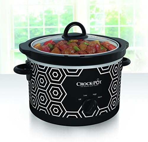 4.5 Quart Portable Slow Cooker – Black & White - Curated Catalog A9