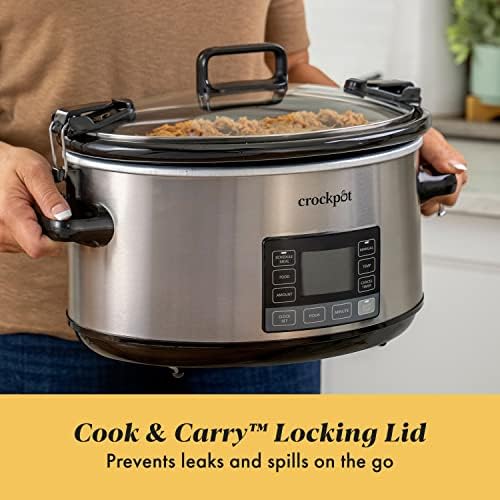 7 Quart Portable Programmable Slow Cooker with Timer - Curated Catalog W6