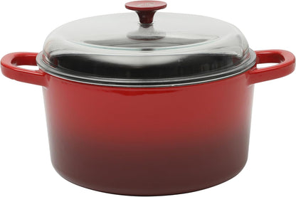 3 Quart Enameled Cast Iron Dutch Oven – Aqua - Curated Catalog Z6