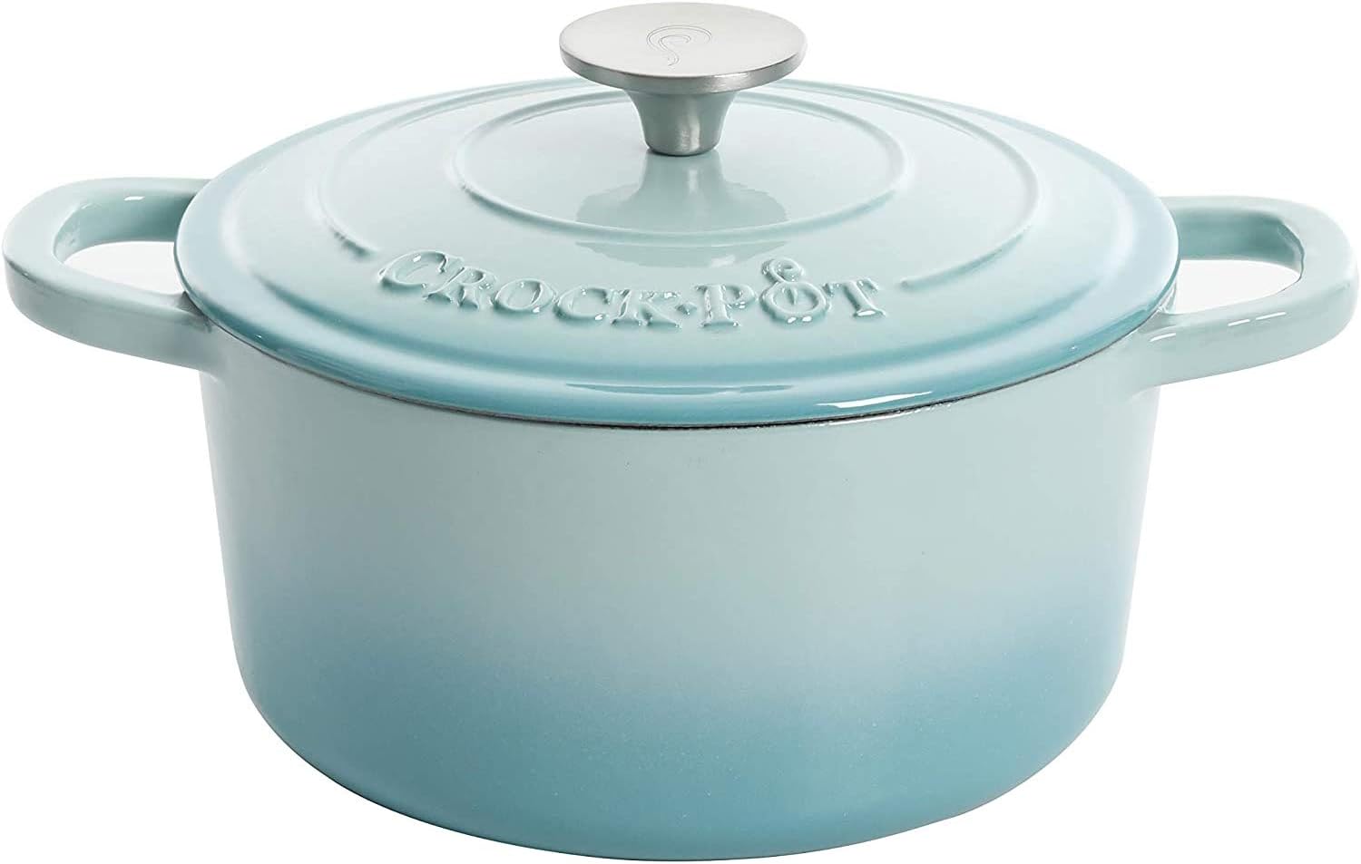 3 Quart Enameled Cast Iron Dutch Oven – Aqua - Curated Catalog Z6