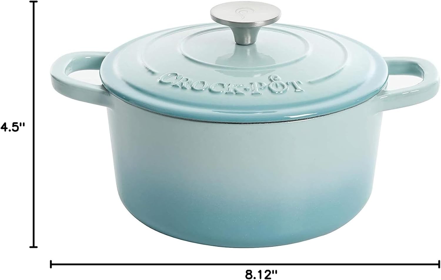 3 Quart Enameled Cast Iron Dutch Oven – Aqua - Curated Catalog Q9