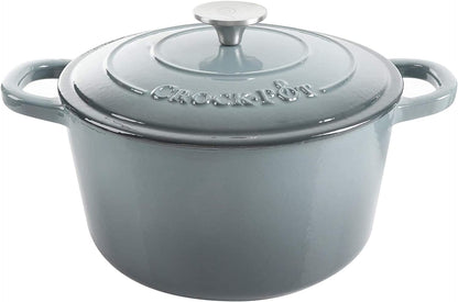 3 Quart Enameled Cast Iron Dutch Oven – Aqua - Curated Catalog Q9